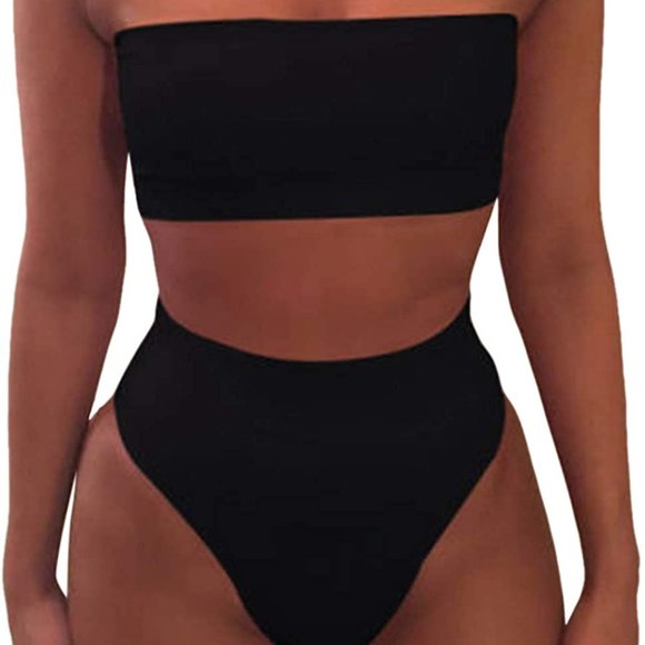 Pink Queen Other - Women's Wrap Pad Cheeky High Waist Bikini Set Suit